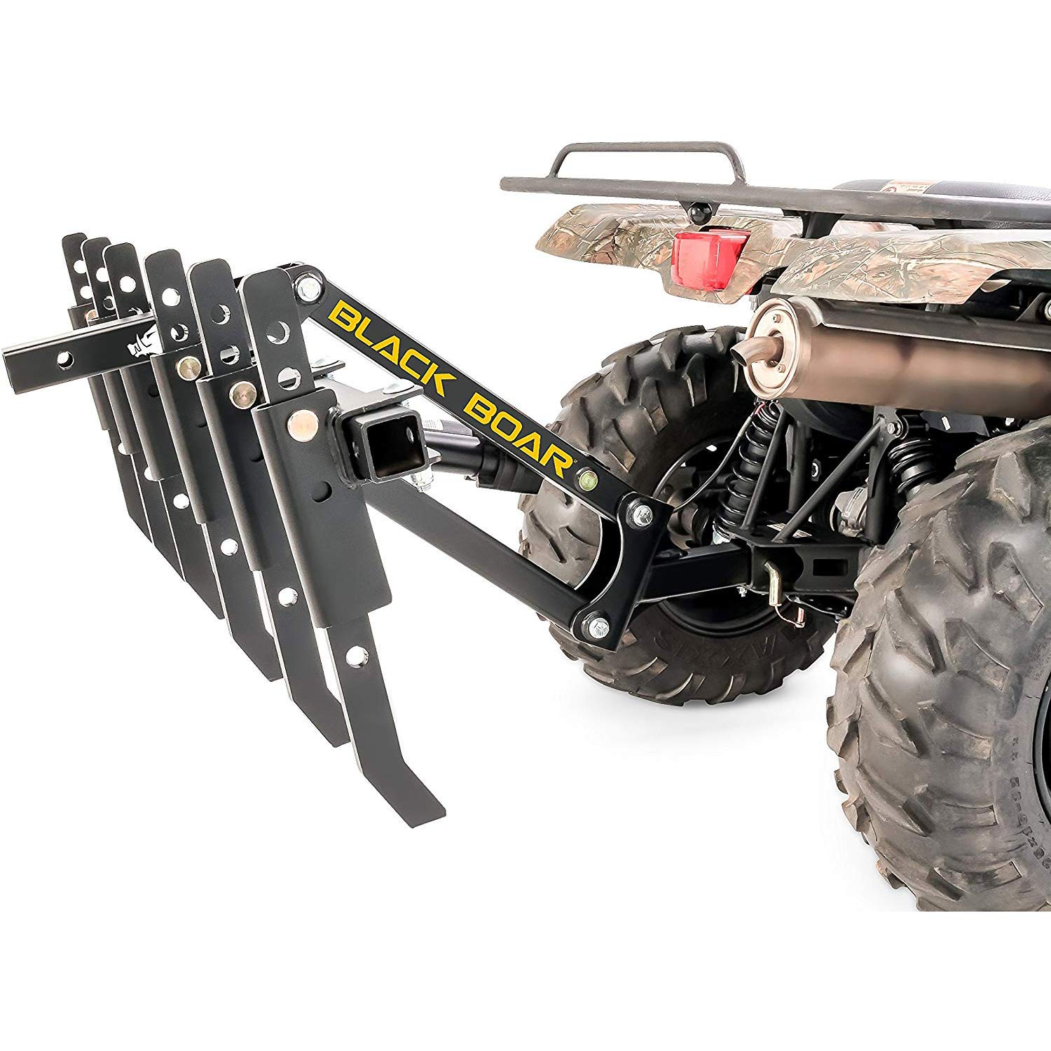 ATV/UTV Black Boar Plow Implement, Breaks Up Hard Ground w/6 Independently Adjustable Chisels, Use to Cultivate, Establish Food Plot, Maintain Land (66003)