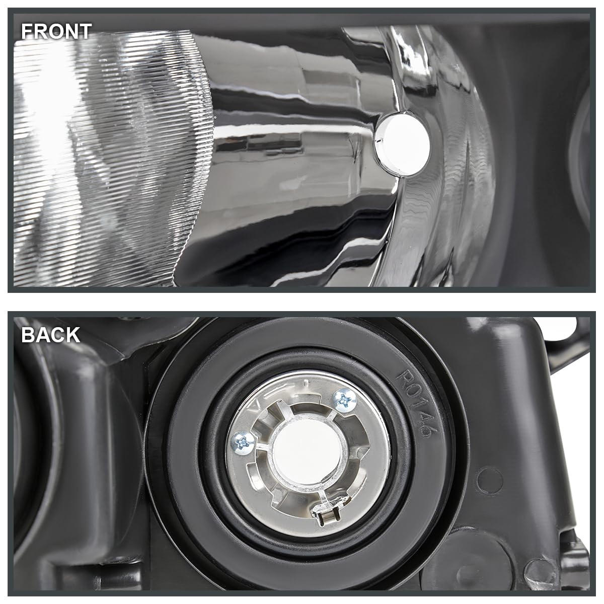 Black Projector Headlights SPEC-D TUNING Compatible with 2006-2008 Honda Pilot, Left + Right Pair Headlamps Assembly