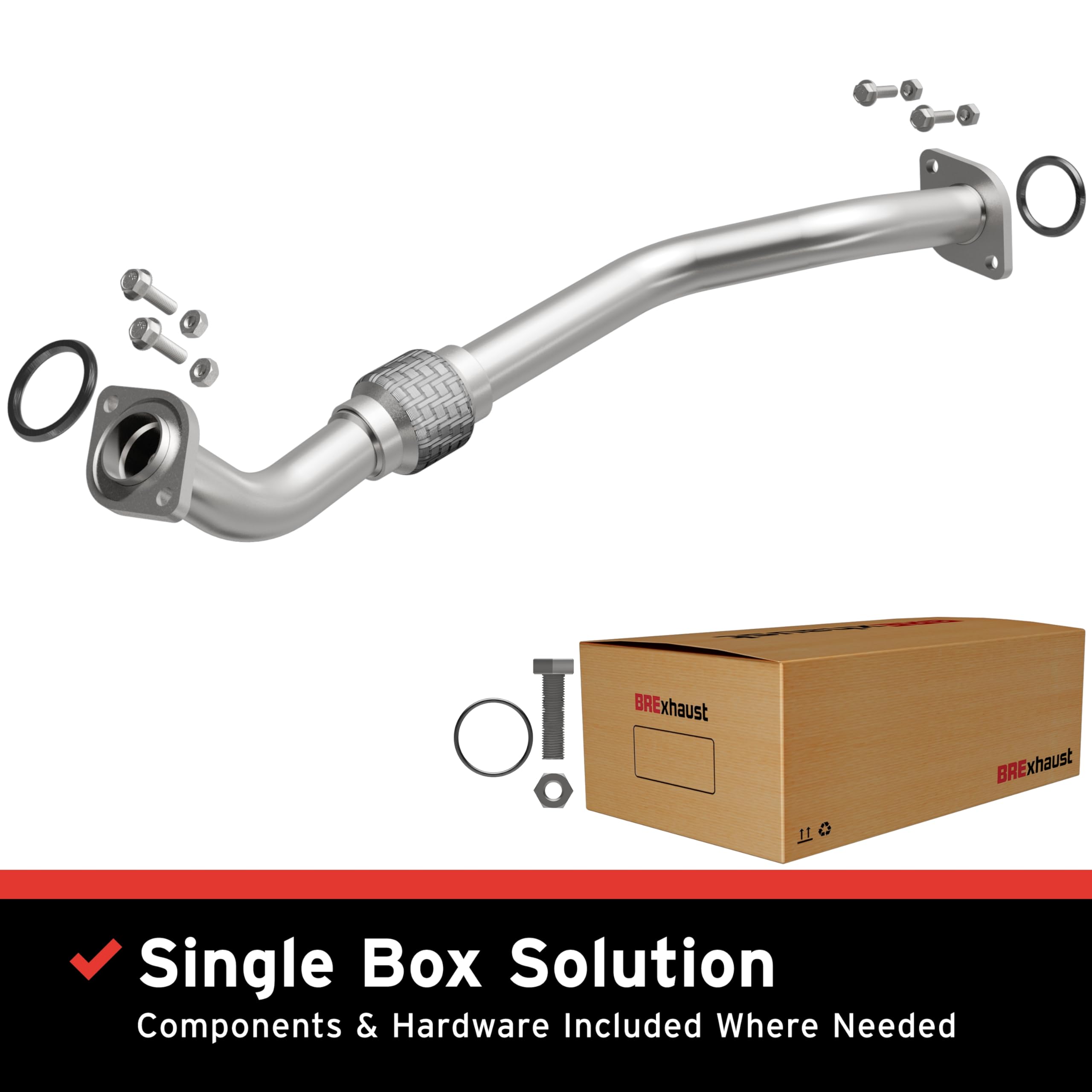 Replacement BRExhaust Front Pipe Kit 107-0072: Direct-Fit, Compatible with 04-10 Sienna 3.3L, 3.5L