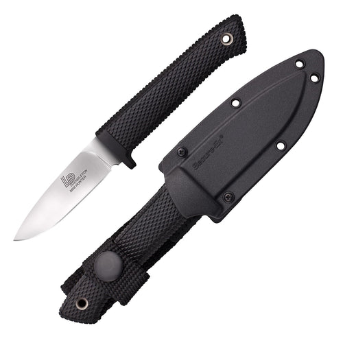 Pendleton Mini Hunter Cold Steel 3-Inch AUS 10A Stainless Steel Fixed Blade Outdoor Camping Game Hunting Knife | Shock-Absorbent Kray-Ex Handle, Weather-Resistant Secure-Ex Sheath - Blister Pack
