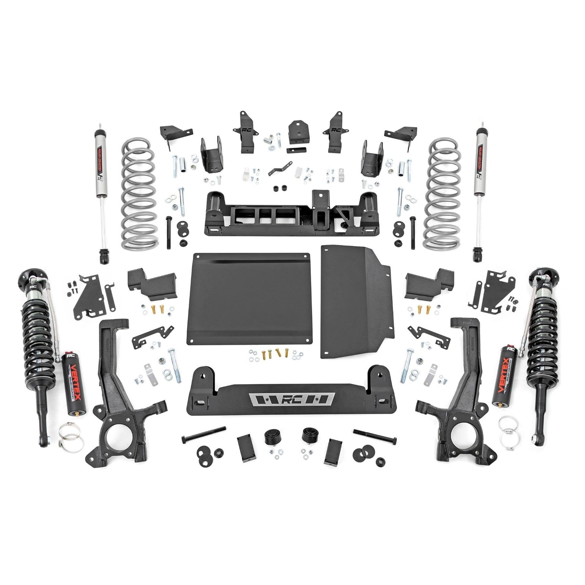 6" Rough Country Vertex Suspension Lift Kit for Toyota Tundra (2022-2025) - Vertex Adjustable Coilovers, V2 Rear Shocks