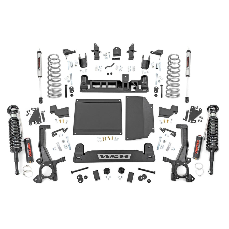 6" Rough Country Vertex Suspension Lift Kit for Toyota Tundra (2022-2025) - Vertex Adjustable Coilovers, V2 Rear Shocks