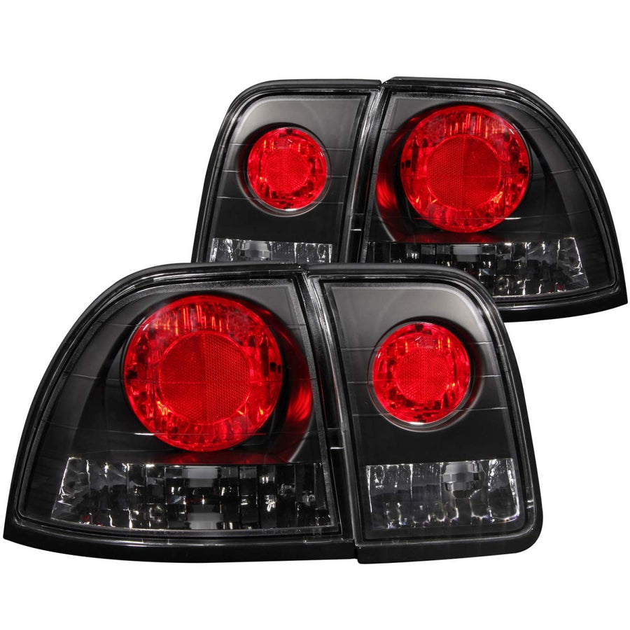 Honda Accord Anzo USA 221039 Black Tail Light Assembly - (Sold in Pairs)
