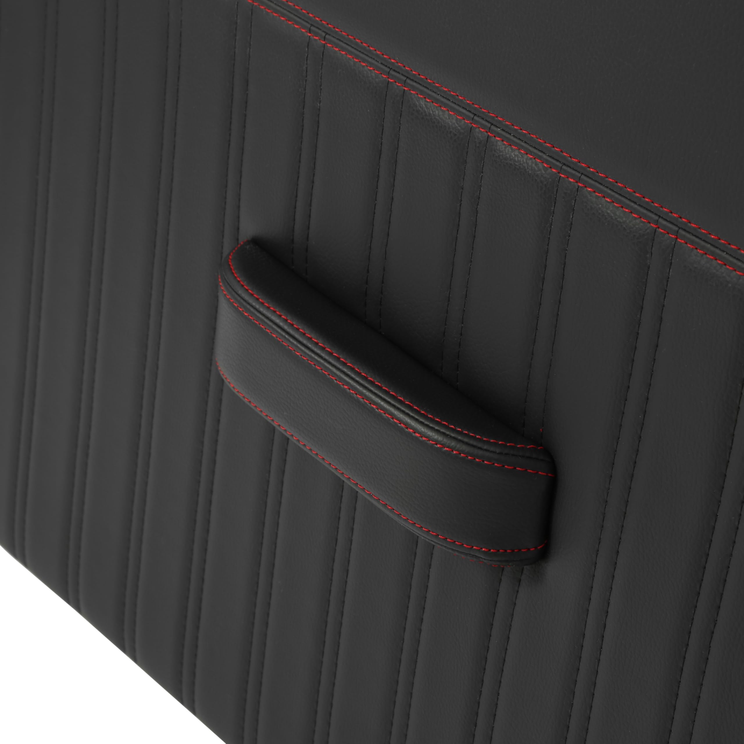 Brothers QDP059FRED Trucks Custom Sport Door Panels-Flat Black/Red Stitch-Pair