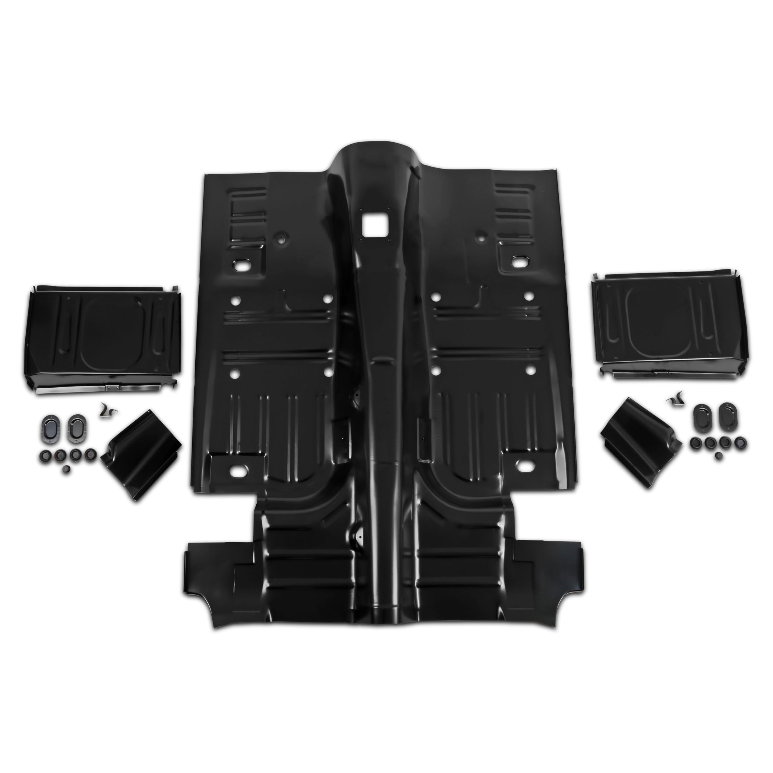 Steel Complete Floor Pan Scott Drake, Compatible with 1964-1968 Ford Mustang Coupe/Fastback, Model M107-8-FFCP