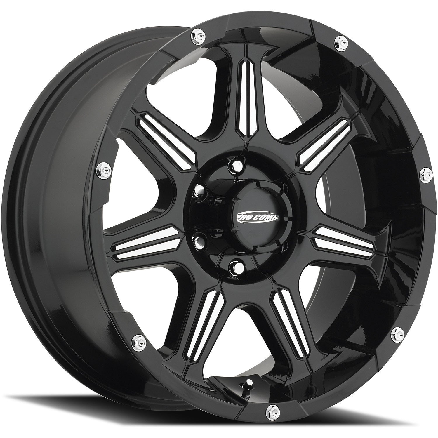 Pro Comp Series 51 Alloys District Gloss Black Wheel with Machined Accents (20x9"/5x150mm)