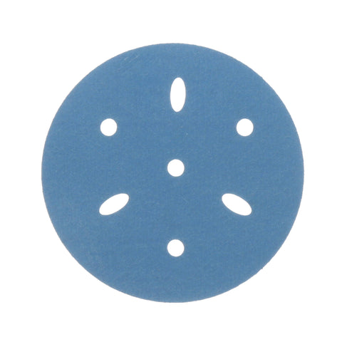 3M Hookit Blue Abrasive Disc AMAPR 321U Multi-hole, 36150, 3 in, 320, 50 discs per carton