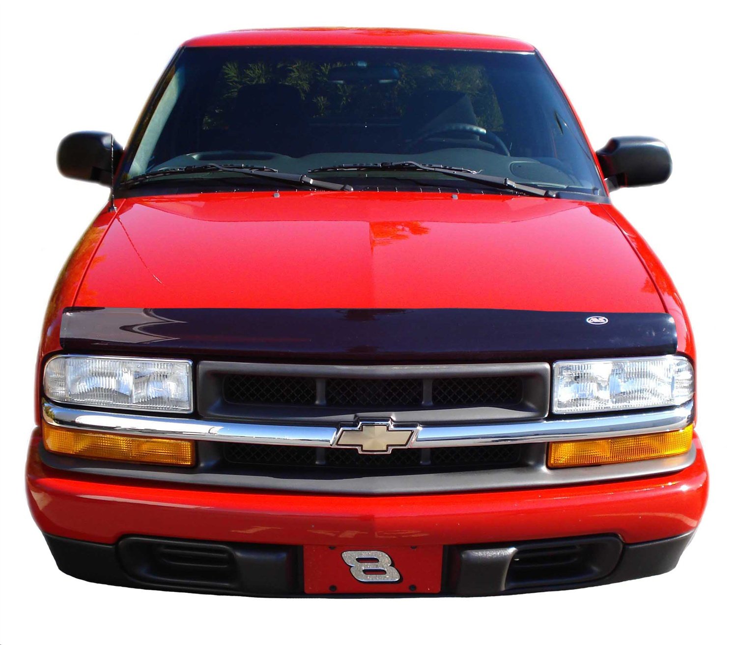 Bugflector Hood Shield / Protector Auto Ventshade [AVS] | Fits 1994 - 2005 Chevrolet S10/GMC Sonoma 1995 - 2005 S10 Blazer/GMC S15 Jimmy + More | High Profile Bug Deflector - 1 pc., Dark Smoke | 22036