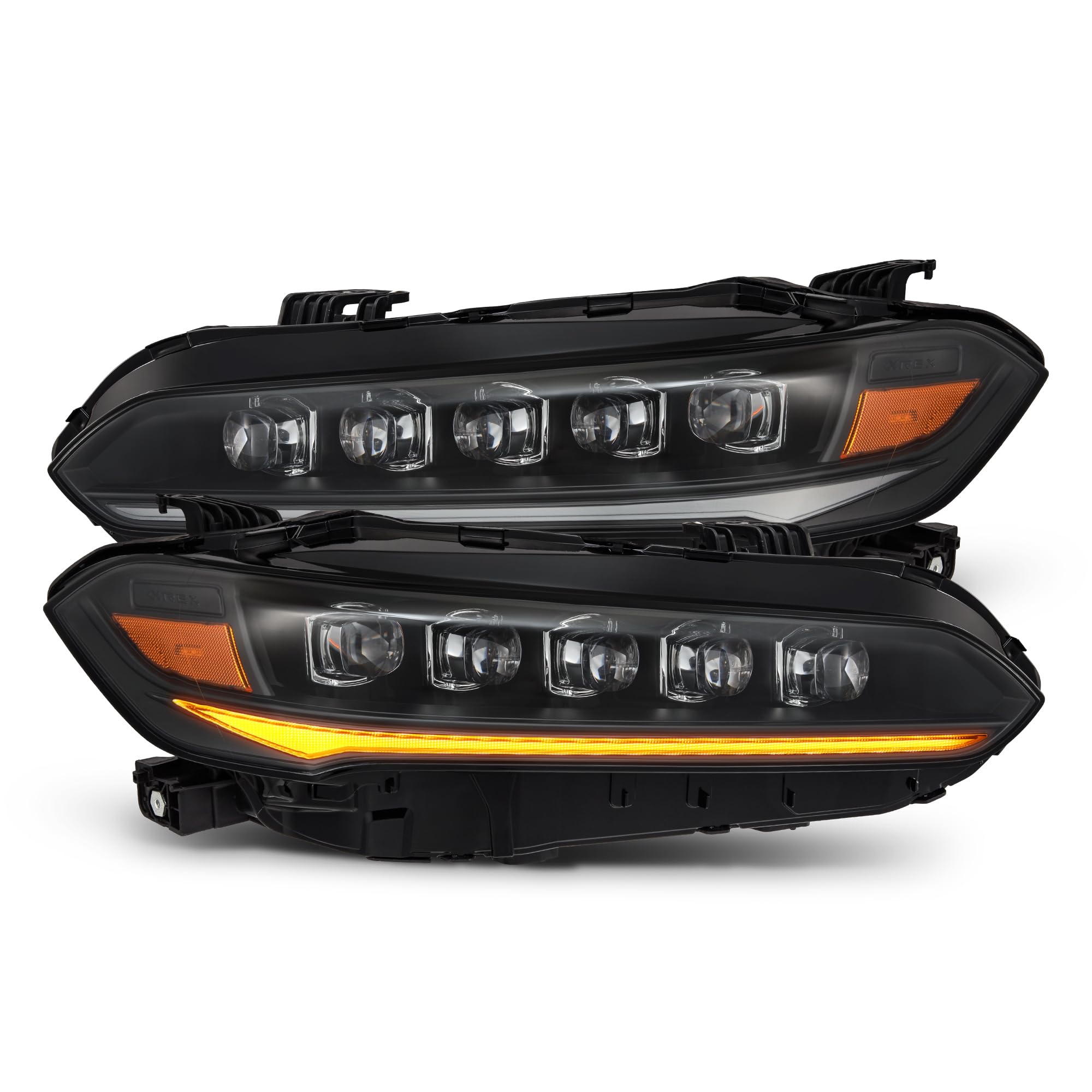 NOVA-Series LED Black AlphaRex Projector Headlights for 22-25 Civic