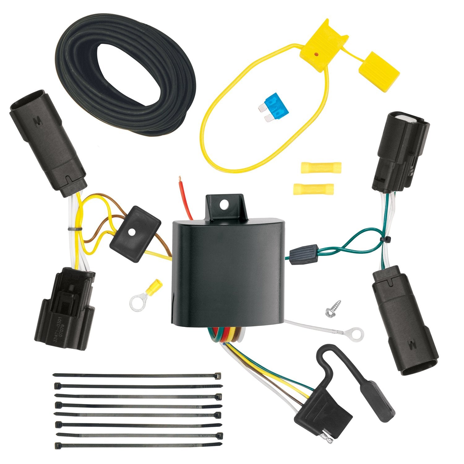 T-One® Tekonsha T-Connector Harness, 4-Way Flat, Compatible with Select Ford Fusion