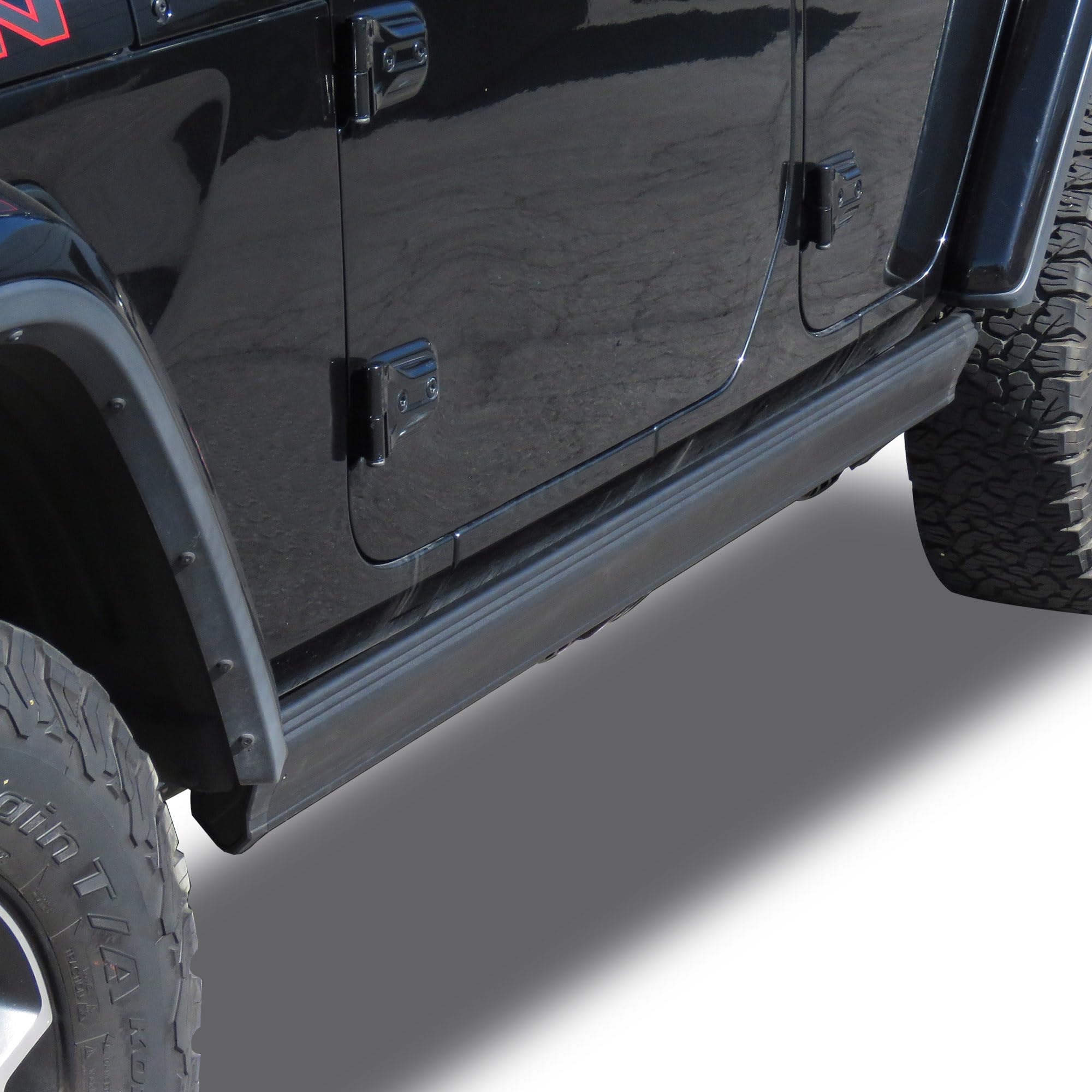 Black Horse Elite Power Board Retractable Black Compatible with 2012-2018 Jeep Wrangler 4Dr -PWBR5065