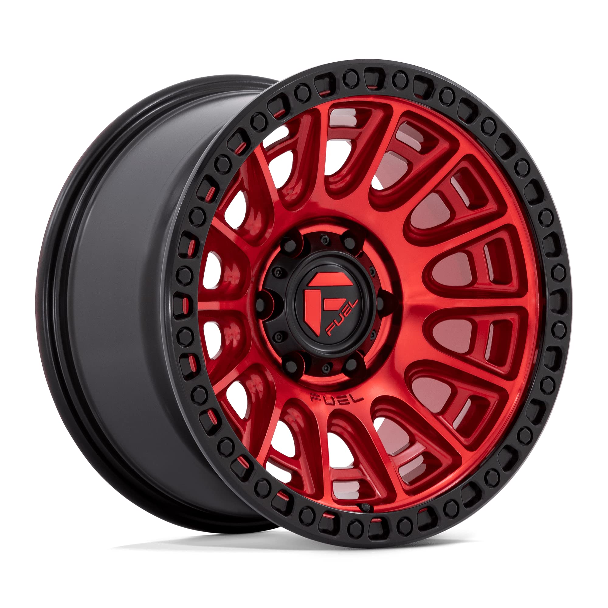 CYCLE FUEL OFF-ROAD 20X9 5X5.0 5.04 1mm CANDY RED WITH BLACK RING - D83420907550
