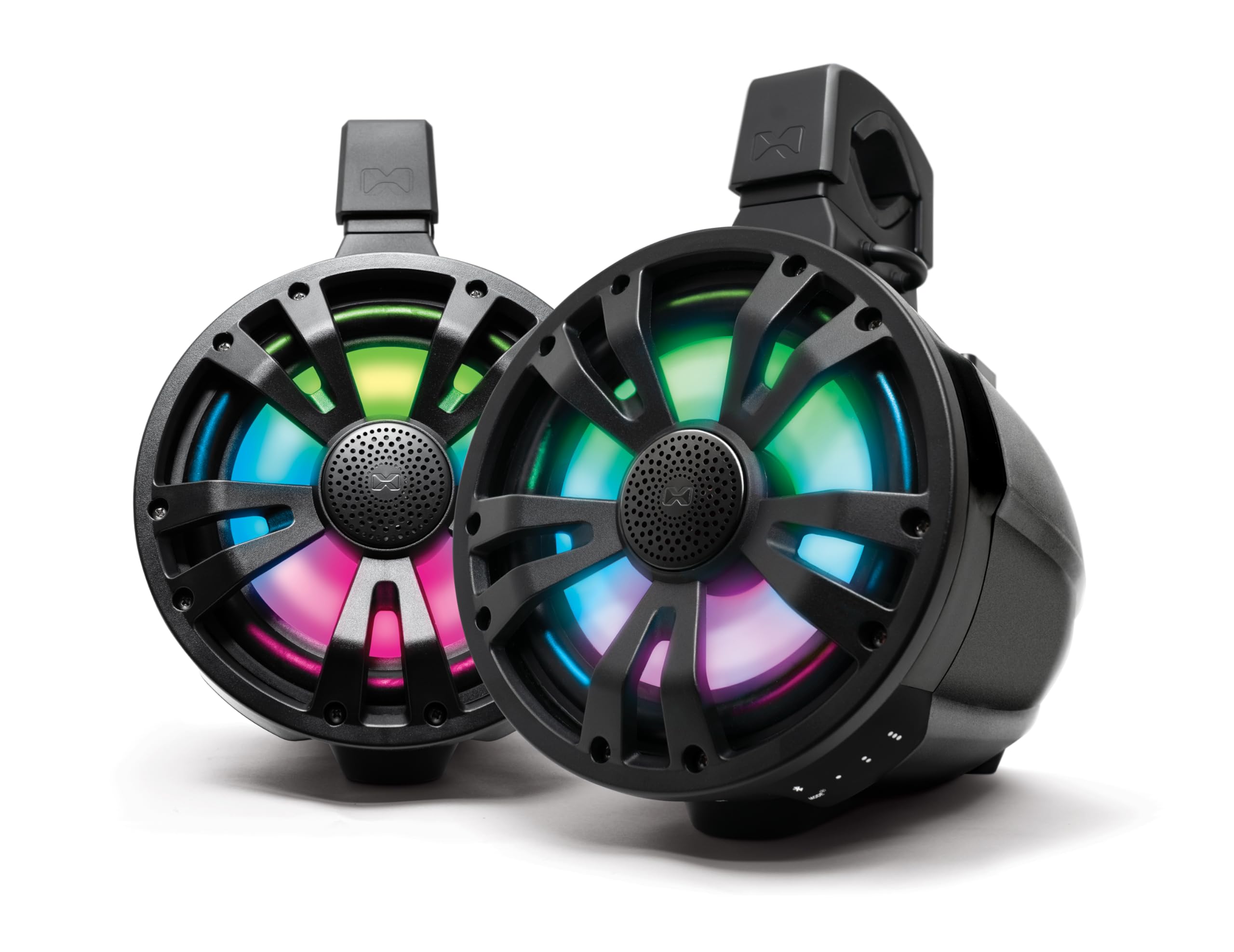 ExtremeTower SoundExtreme TBB8 2-Way Waterproof Sealed 8-inch Powersports Battery-Powered Bluetooth Amplified Speaker 2-pc Set – Black