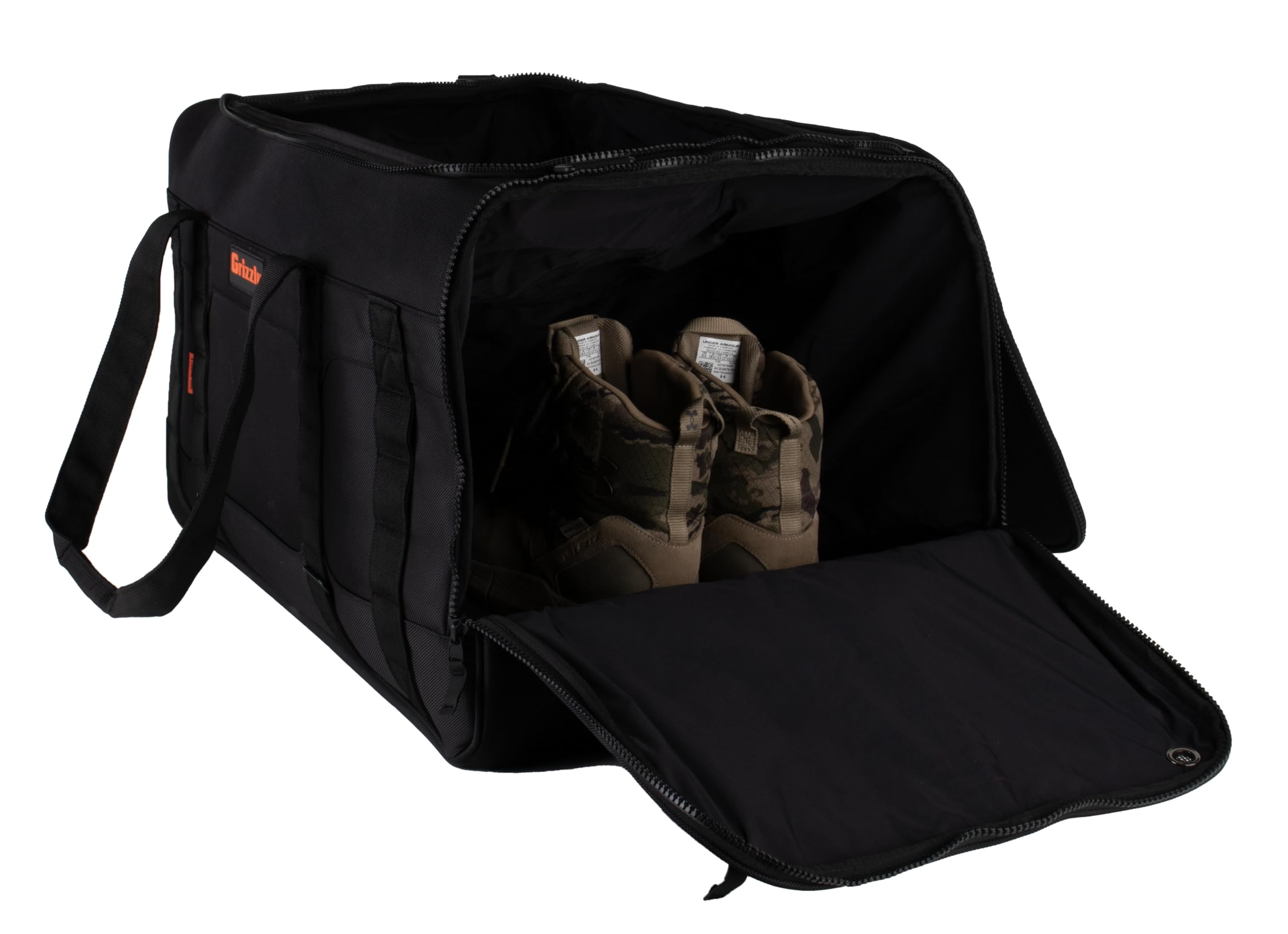 Duffle Grizzly 100 | Heavy-Duty Construction | Water Resistant Base | 100L Capacity | Large Storage Pocket | Blackout