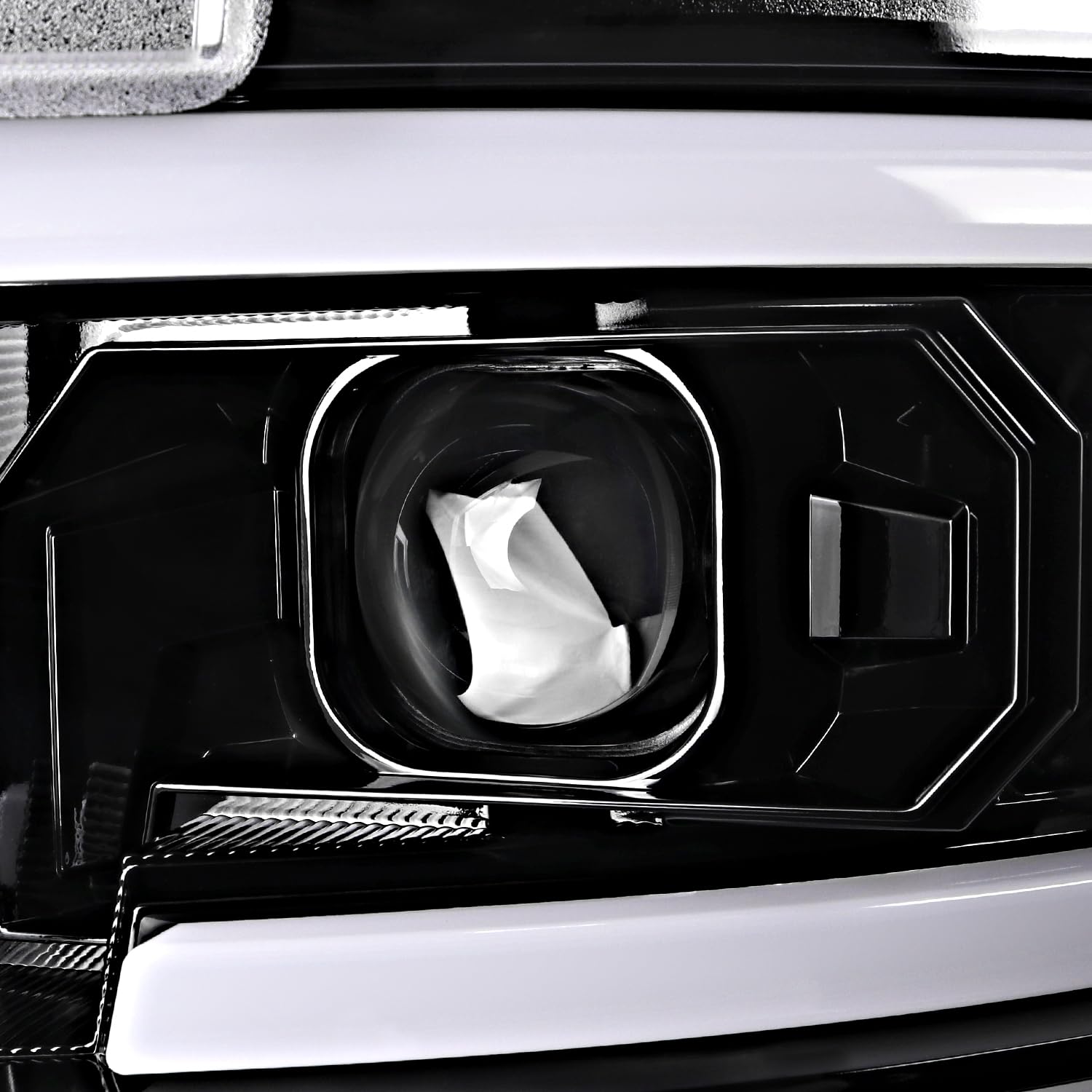 Slick Black SPEC-D TUNING Projector Headlights w/Sequential Switchback LED Signal Lamps Compatible with 2015-2019 Chevy Silverado 2500HD 3500HD