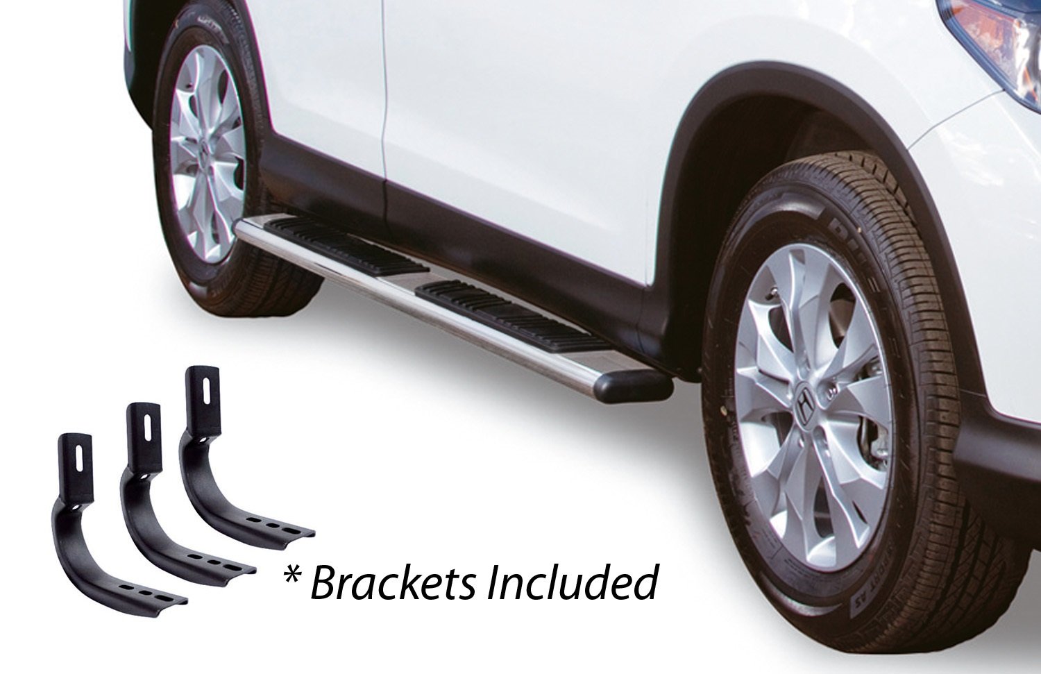 Go Rhino 5" Low Profile OE Xtreme Sidesteps & Brackets | Stainless Steel, Polished | 685423971PS | Fits 2011-2020 Jeep Grand Cherokee Excludes SRT8, Summit, & Other Models (See Description)