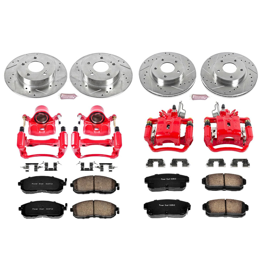 Power Stop 1-Click Performance Brake Kit with Caliper For Nissan Maxima KC2705 2001 [Model Specific]