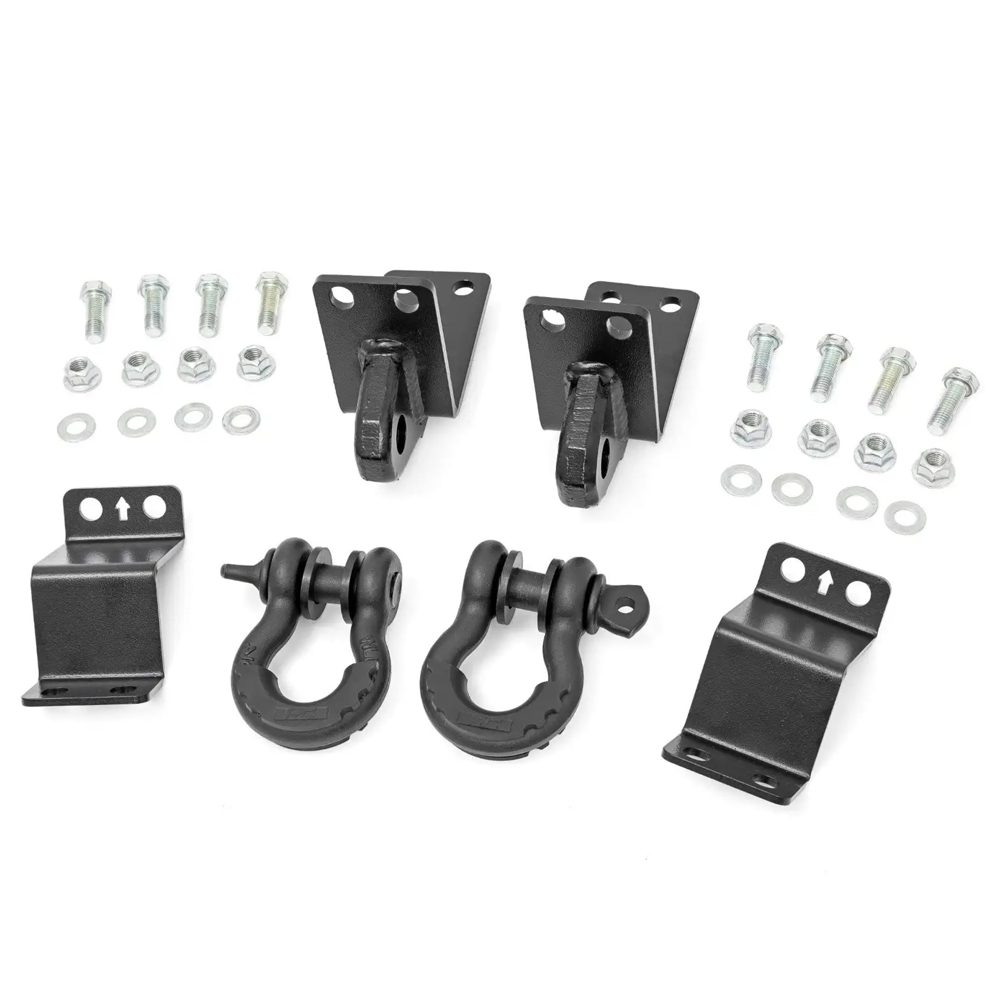 Rear Shackle Kit Rough Country w/D-Rings & Rubber Isolators - 73117
