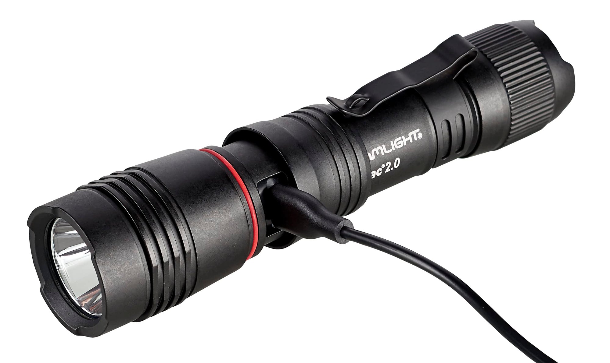 ProTac 2.0 Streamlight 2000-Lumen 17300-Candela Rechargeable Tactical LED Flashlight with USB C Cable, and Holster, Box, Black