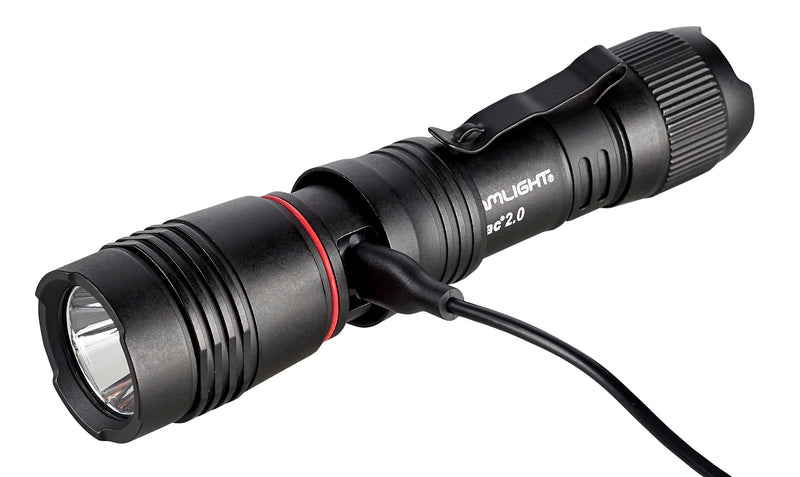 ProTac 2.0 Streamlight 2000-Lumen 17300-Candela Rechargeable Tactical LED Flashlight with USB C Cable, and Holster, Box, Black