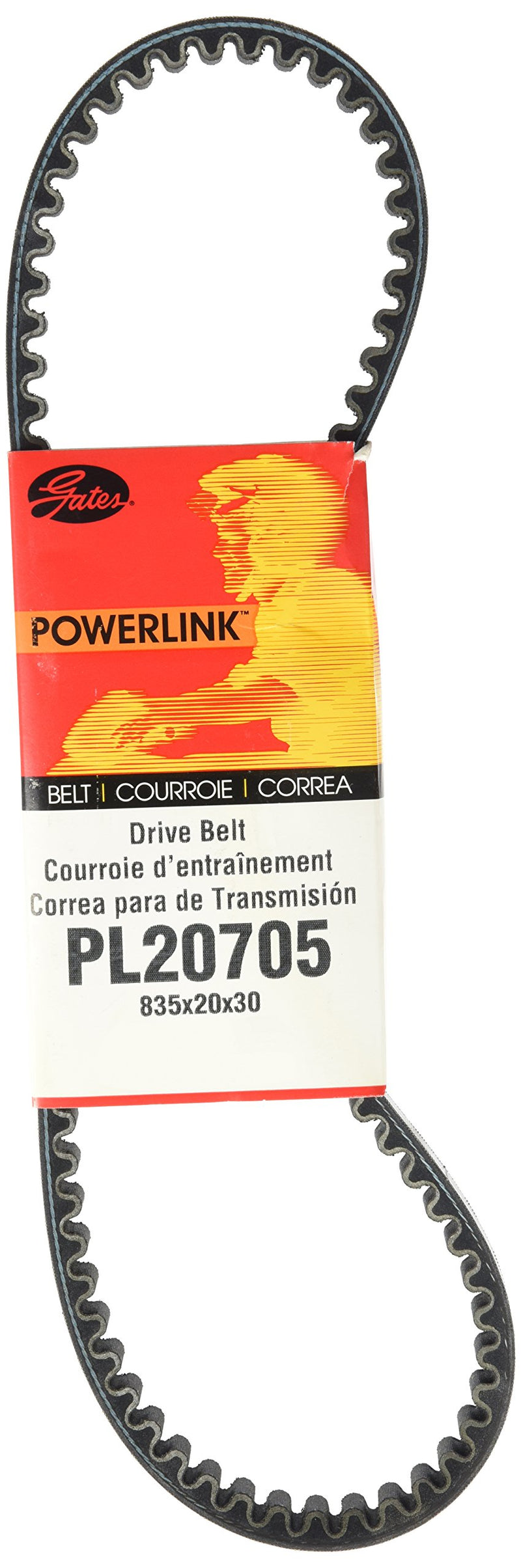 PowerLink Gates PL20705 Continuously Variable Transmission (CVT) Scooter Belt, Black