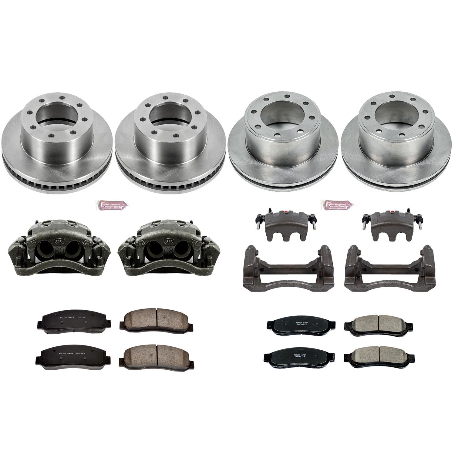 Power Stop KCOE5573 1-Click Autospecialty OE Replacement Brake Kit with Calipers For Ford F-350 Super Duty 2010 [Model Specific]