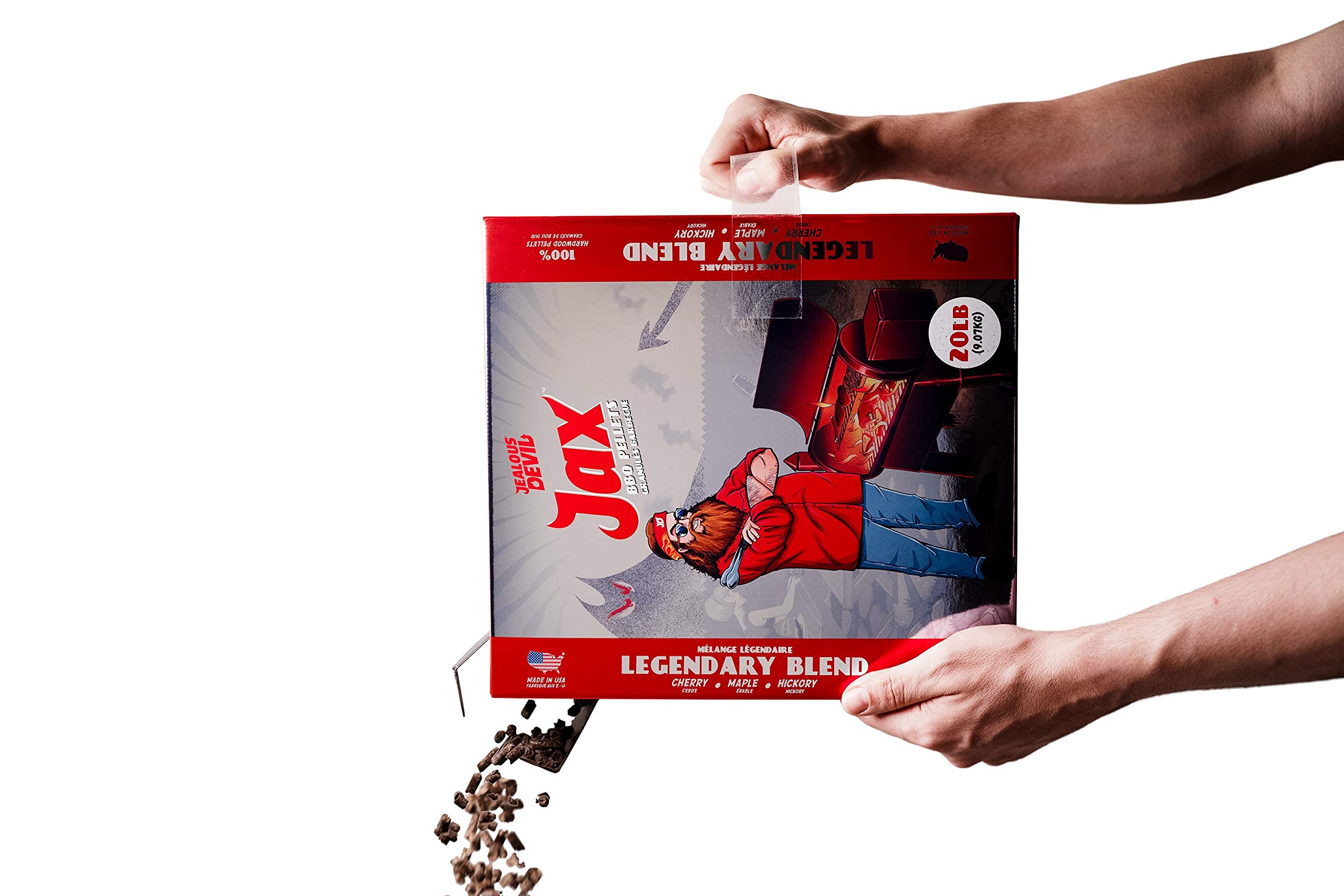 Jax Jealous Devil Legendary Blend BBQ Pellets, 20 lbs, Box