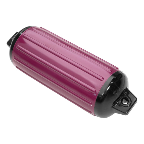 Taylor Made Super Gard Boat Fender, Burgundy (5.5" x 20") Ribbed Technology Double-Molded Ends, Rubber Football Needle Inflation Valve, Marine-Grade Vinyl, 5/8" Eyelets - 953520