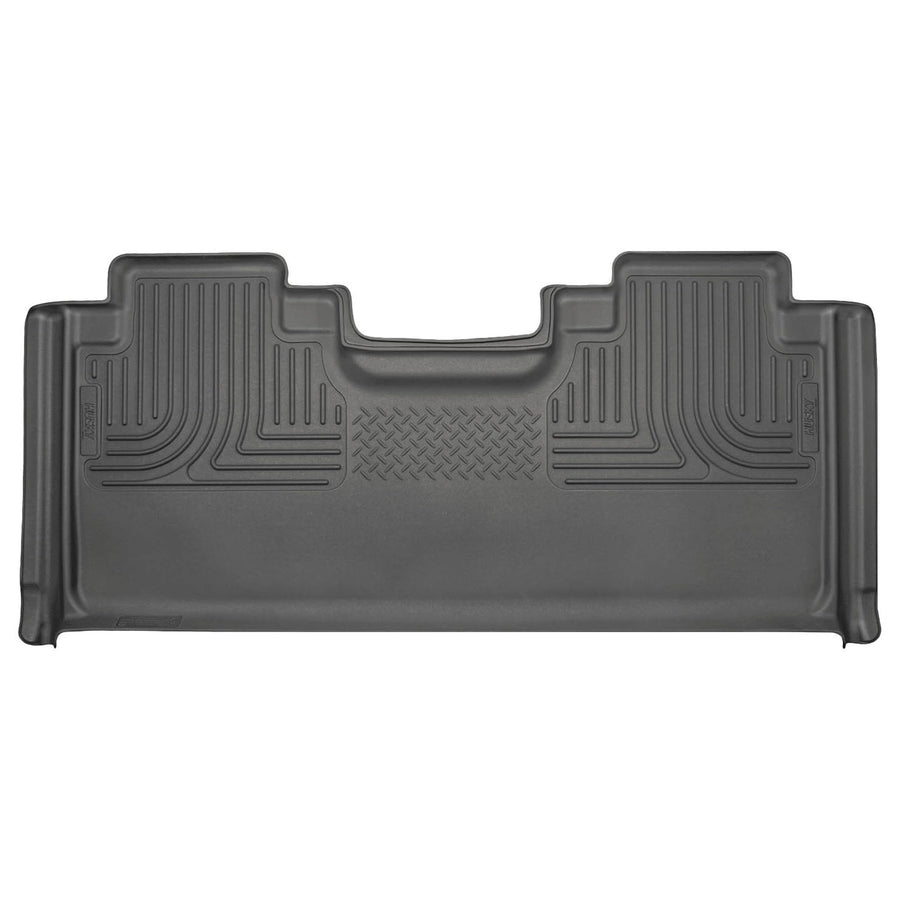 Weatherbeater Husky Liners Floor Mats | Fits 2015-2025 Ford F-150 SUPERCAB ONLY; 2017-2025 Ford F-250/F-350/F-450 SUPERCAB ONLY with Fold Flat Storage (Full Coverage) | 2nd Row, 1-pc Black - 19361