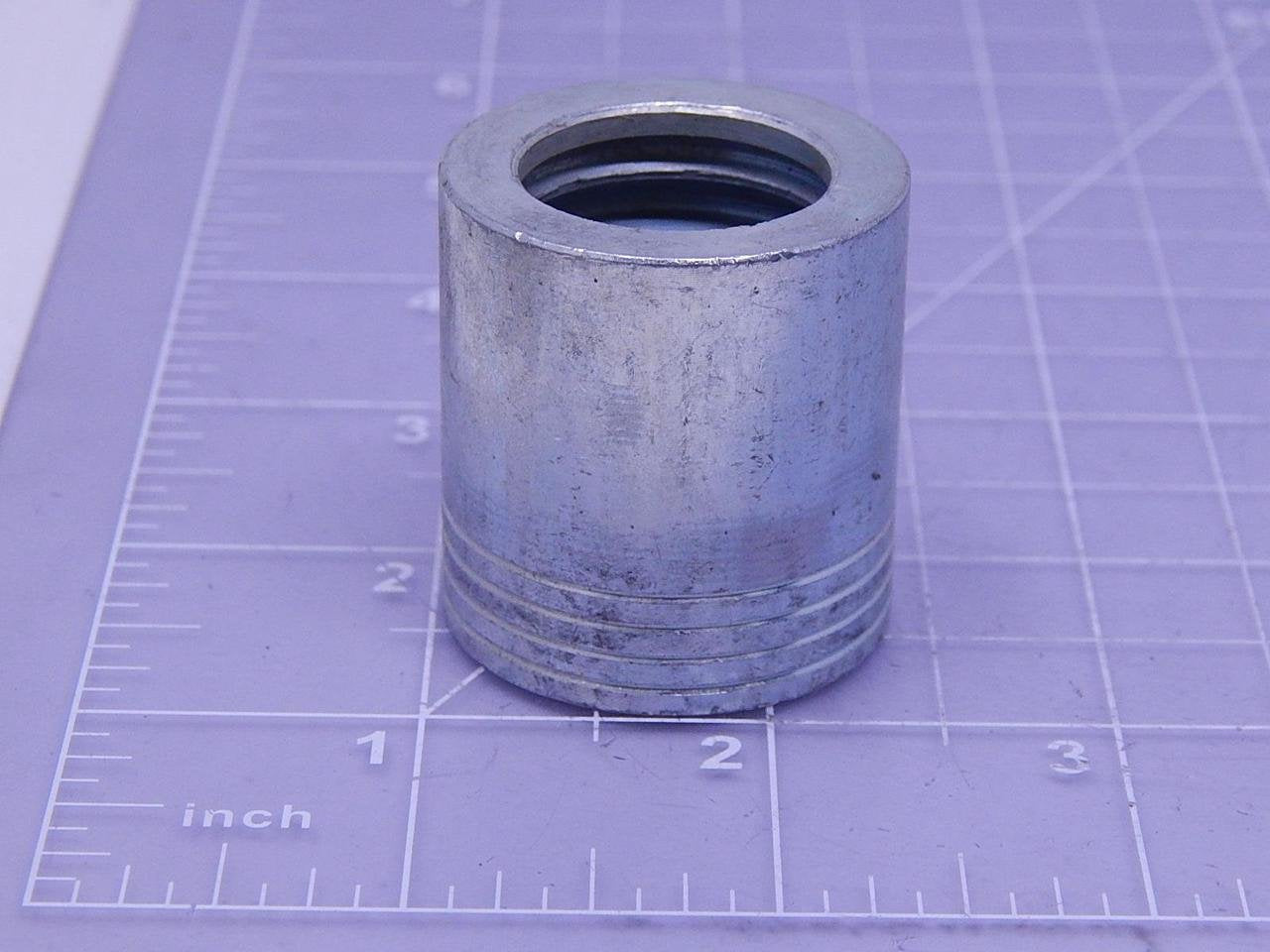 GlobalSpiral Couplings Gates 8GS1F-4, GS Ferrule for 4-Spiral Hose, Zinc Plated Carbon Steel, 1.44", 1/2" ID (Pack of 5)
