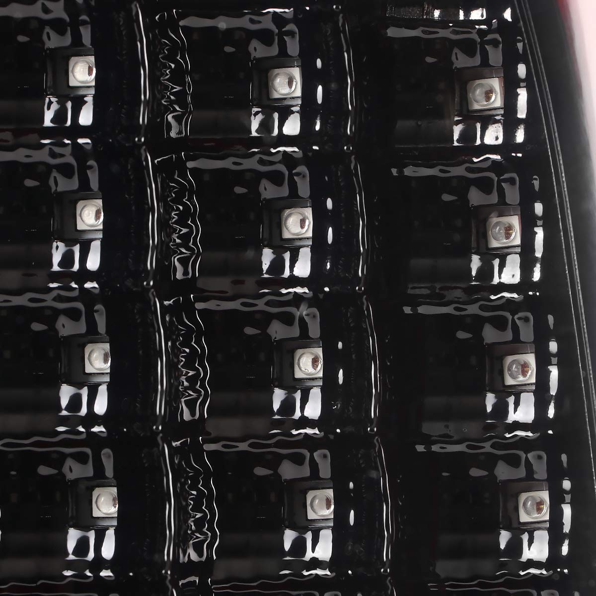 2009-2018 Dodge RAM LED Tail Lights Red C-Bar (Jet Black Housing/Clear Lens)