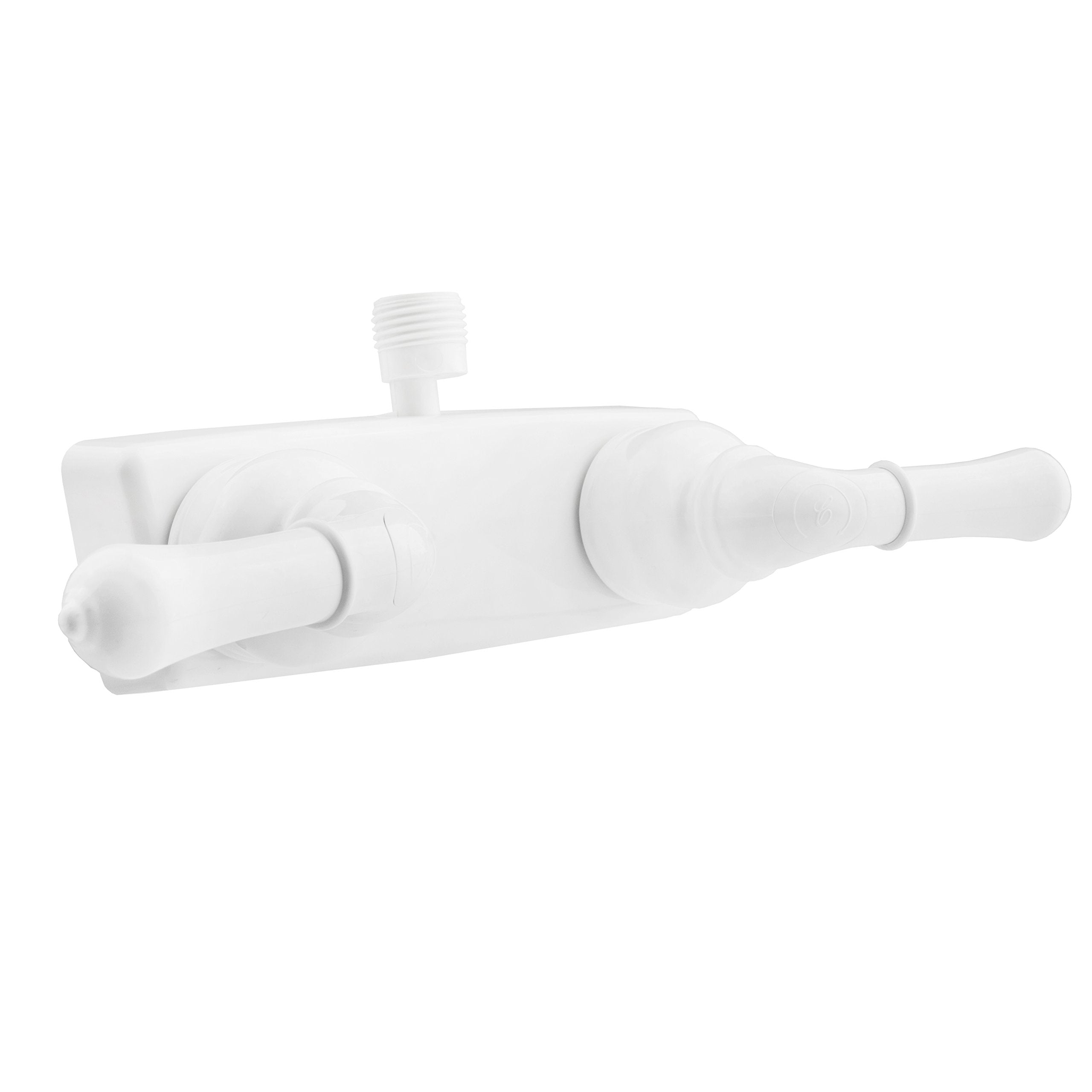 RV/Motorhome Shower Faucet Valve Diverter Dura Faucet (DF-SA100C-WT) with Easy Turn Handles (White)
