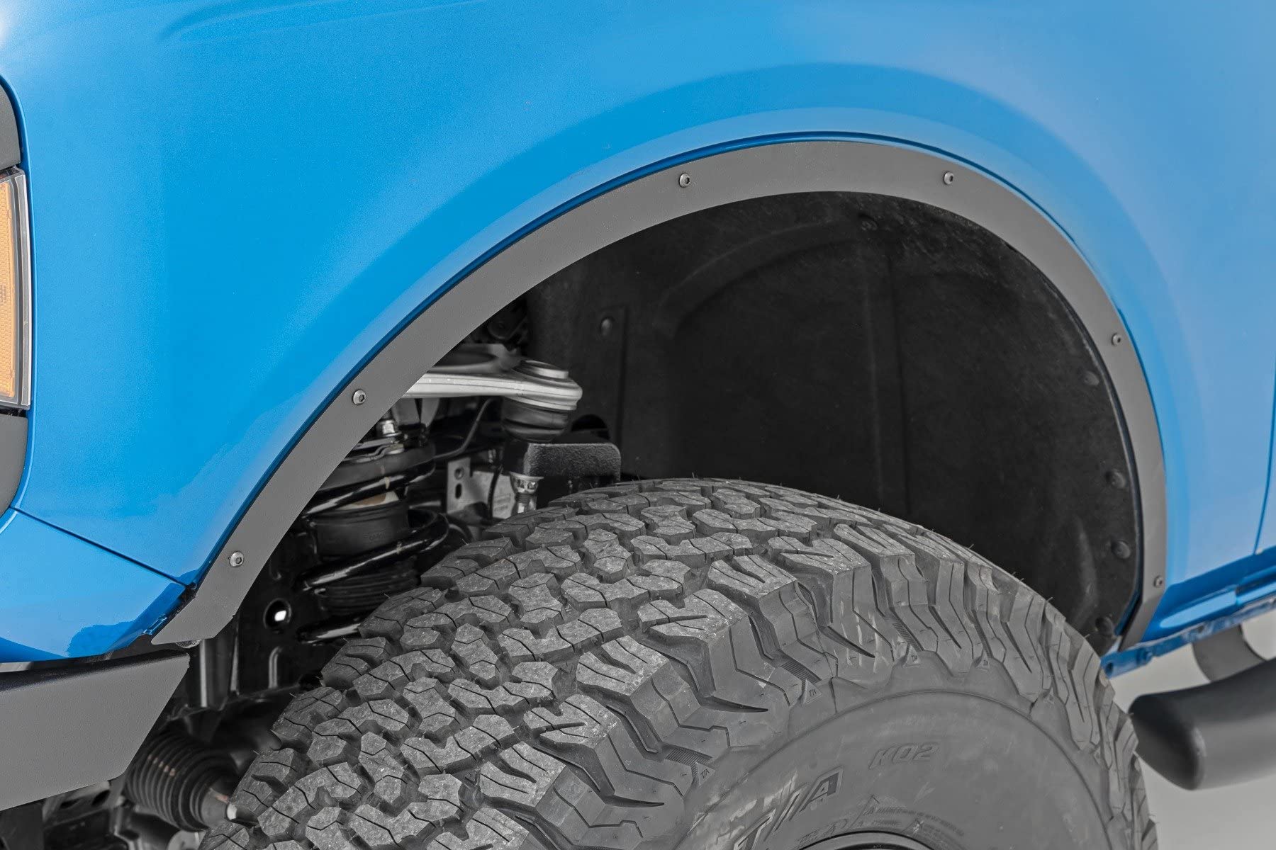 Rough Country Fender Delete for 2021-2023 Ford Bronco Flare - 51061,Black