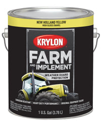 Krylon® Farm & Implement 1975 Brush, High Gloss, New Holland Yellow, 1 Gallon Architectural Paints