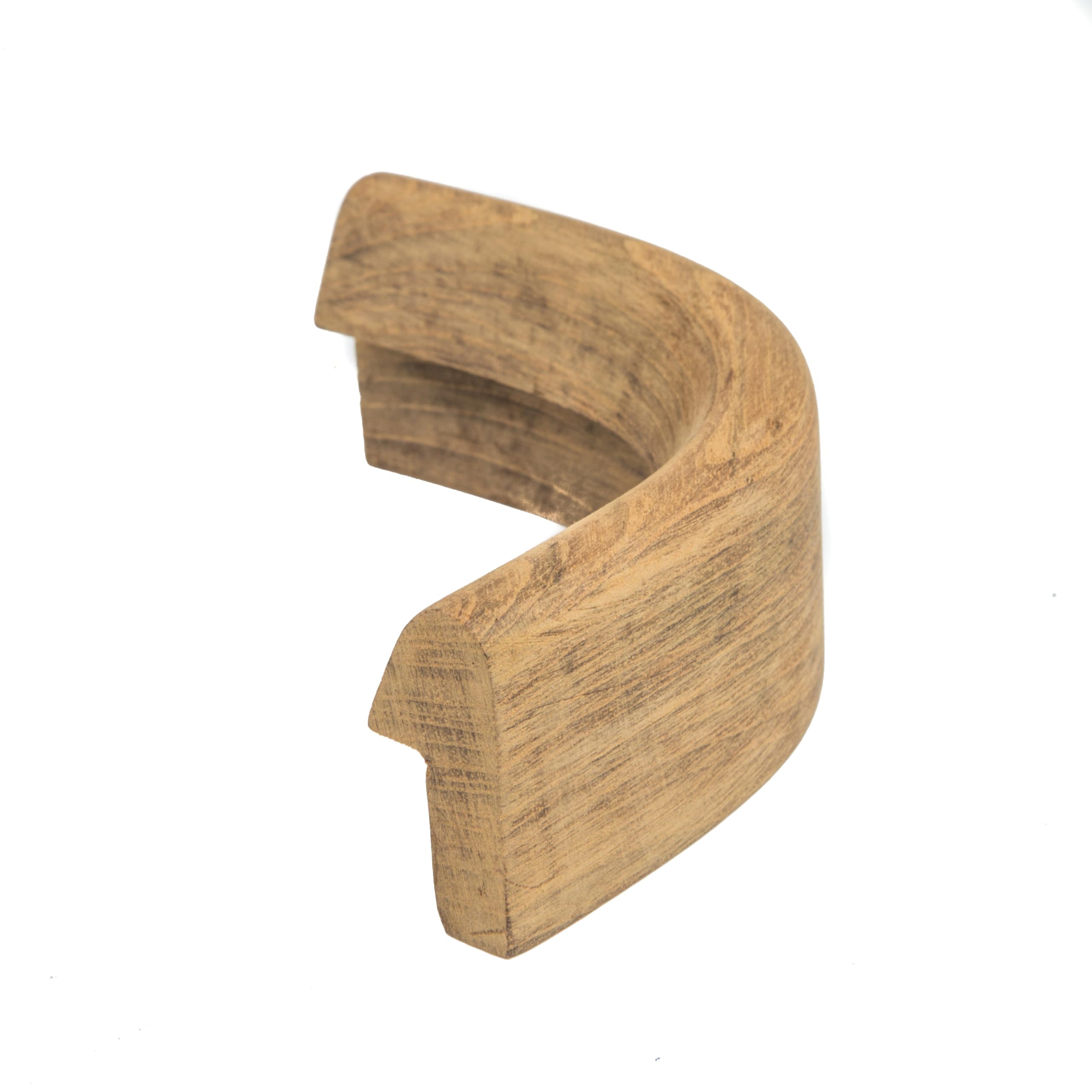 60833 Whitecap Teak 1-5/8"H x 13/16" W Outside Corner Rail Molding