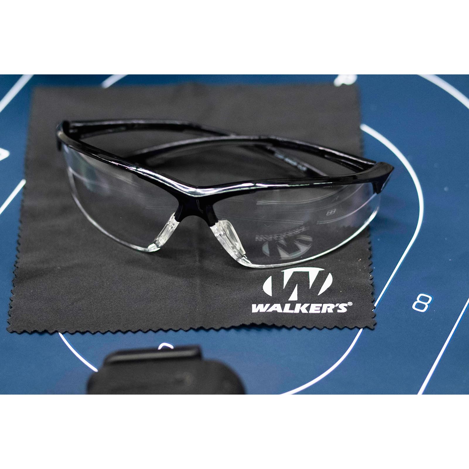 Tanker Walker's Open Frame Shooting Glasses Clear w/CASE