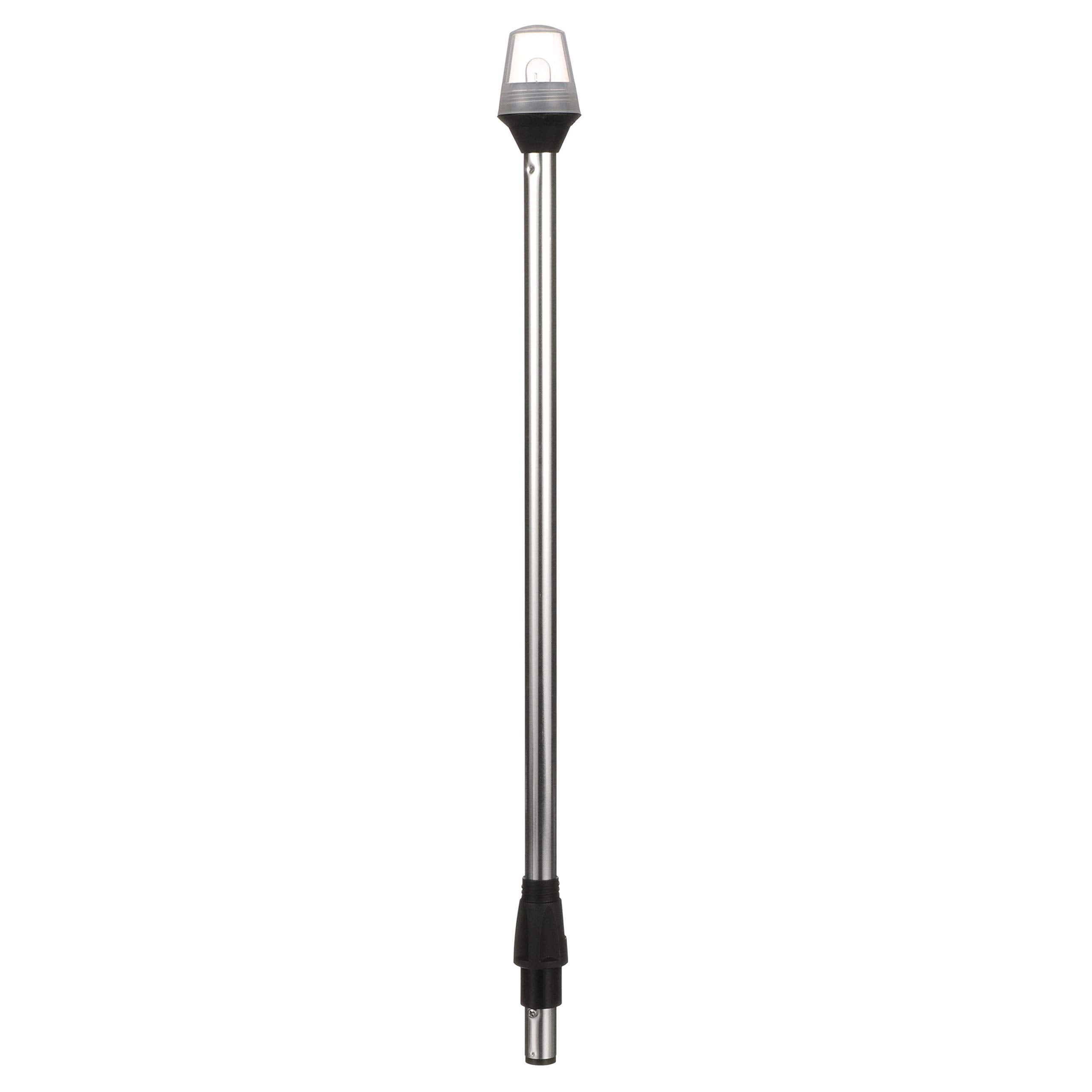 All-Round Attwood Frosted Globe Light, 2-Mile 360-Degrees Illumination, 9-Watt Wedge-Base Lamp, 24-Inch Pole