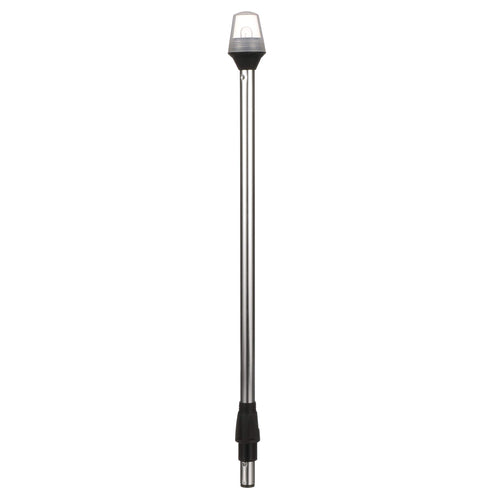 All-Round Attwood Frosted Globe Light, 2-Mile 360-Degrees Illumination, 9-Watt Wedge-Base Lamp, 24-Inch Pole