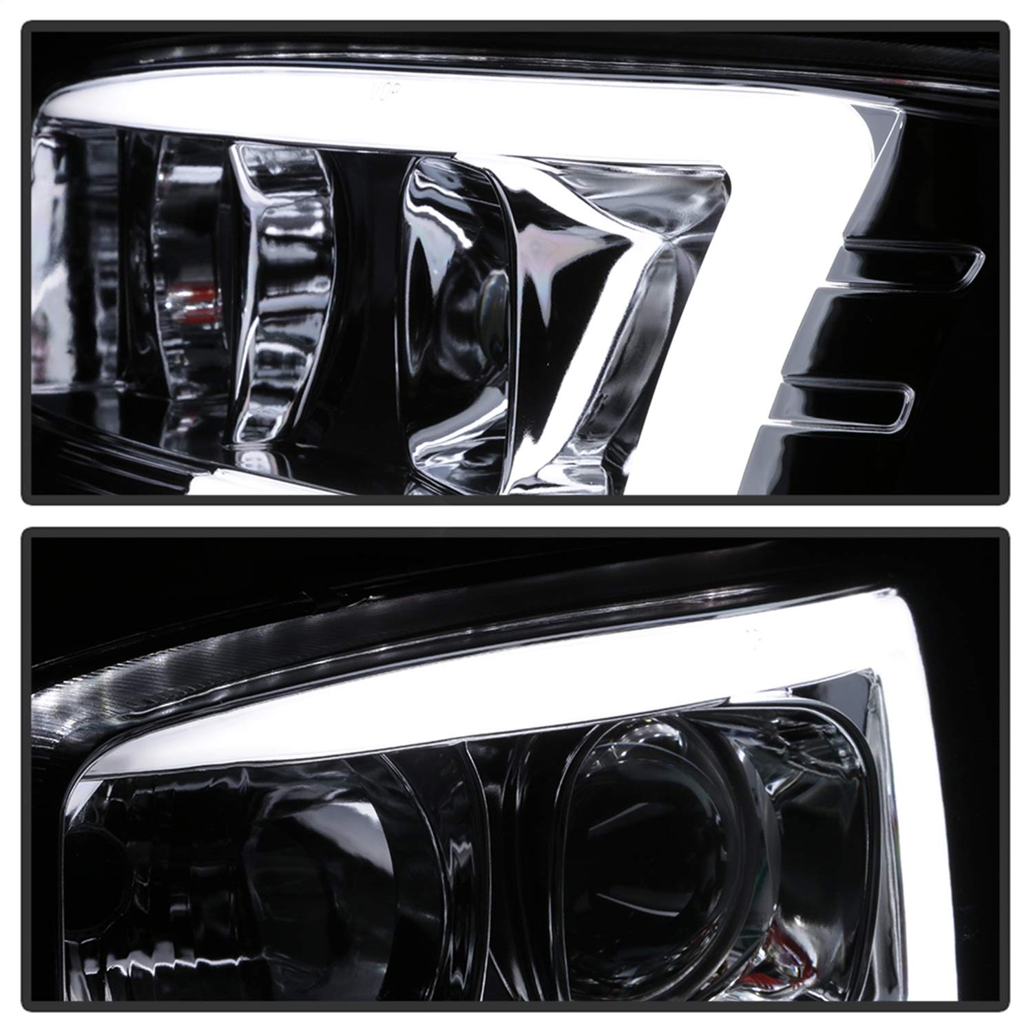 Spyder Auto 5084620 Spyder GMC Sierra 1500/2500/3500 99-06 / GMC Sierra Denali 02-07 / GMC Yukon 00-06 / GMC Yukon Denali 01-06 Version 2 Projector Headlights - Light Bar DRL - Chrome