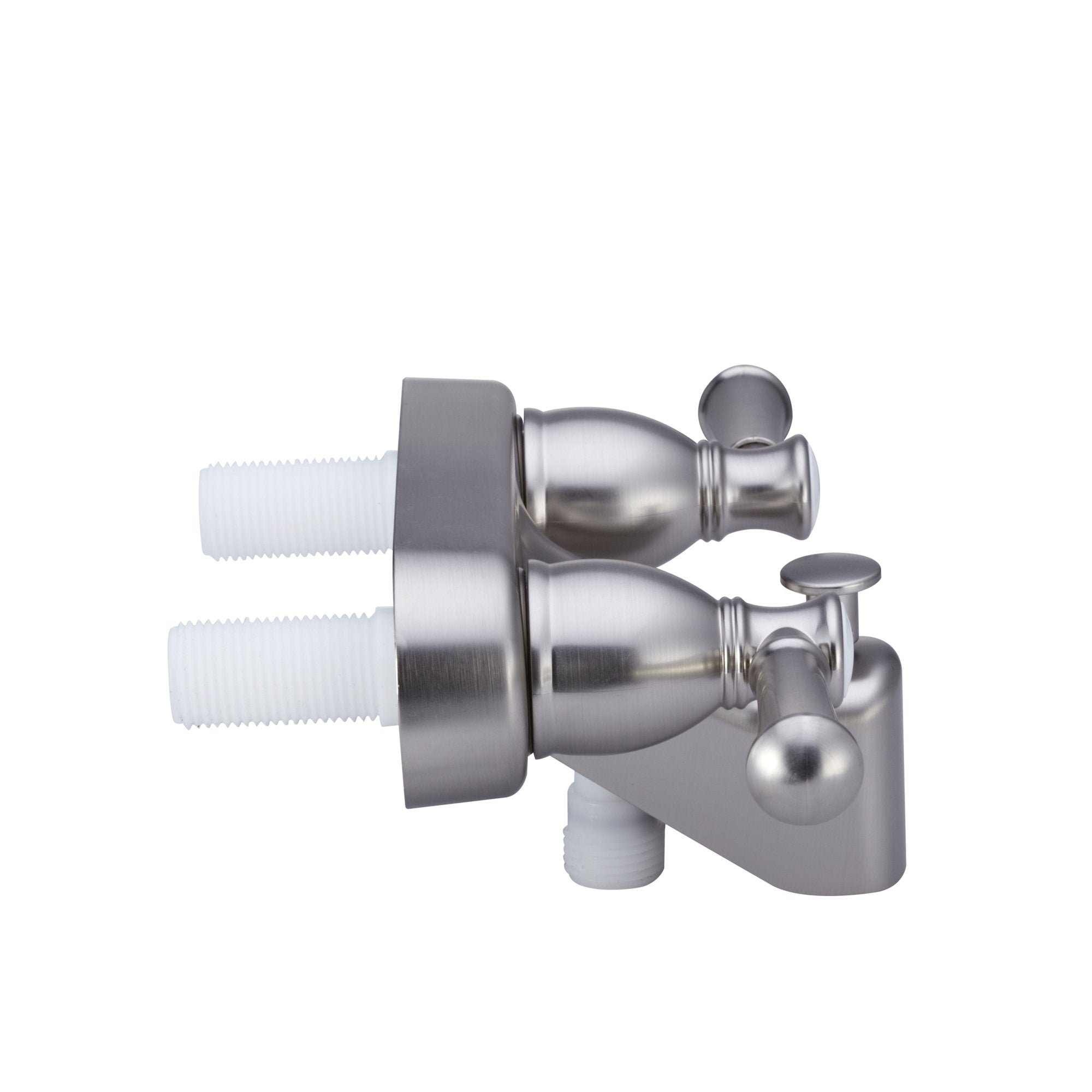 Dura Faucet RV Tub & Shower Faucet Valve Diverter DF-SA110L-SN with Hot/Cold Handles (Brushed Satin Nickel)