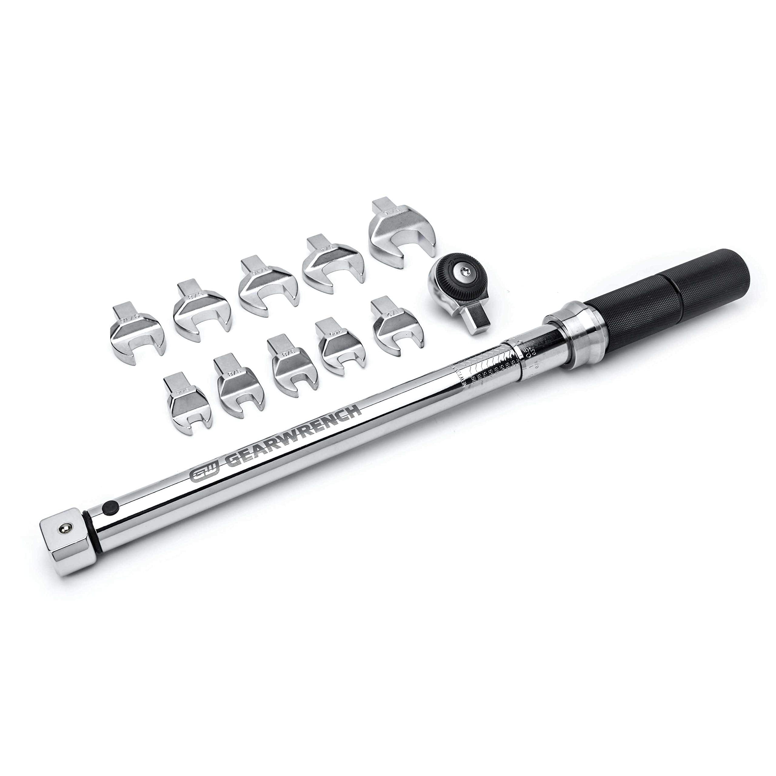 12 Pc. GEARWRENCH 3/8" Drive SAE Open End Interchangeable Torque Wrench Set - 89452
