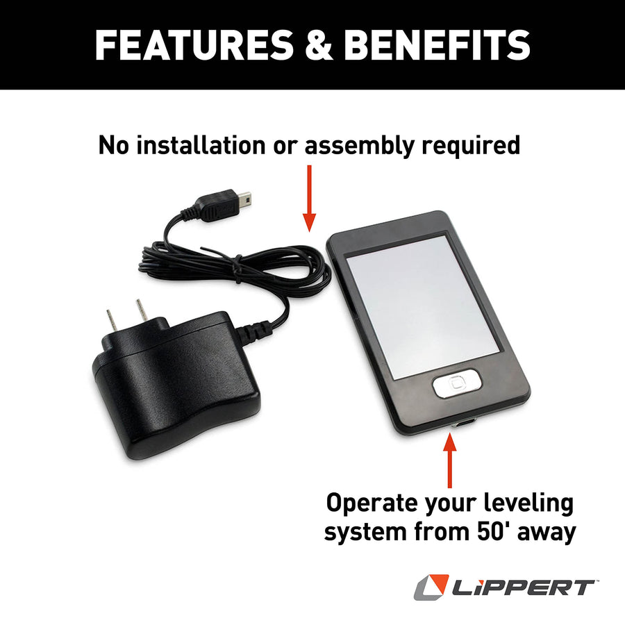 Replacement Lippert Components 358601 Remote & Charger, black