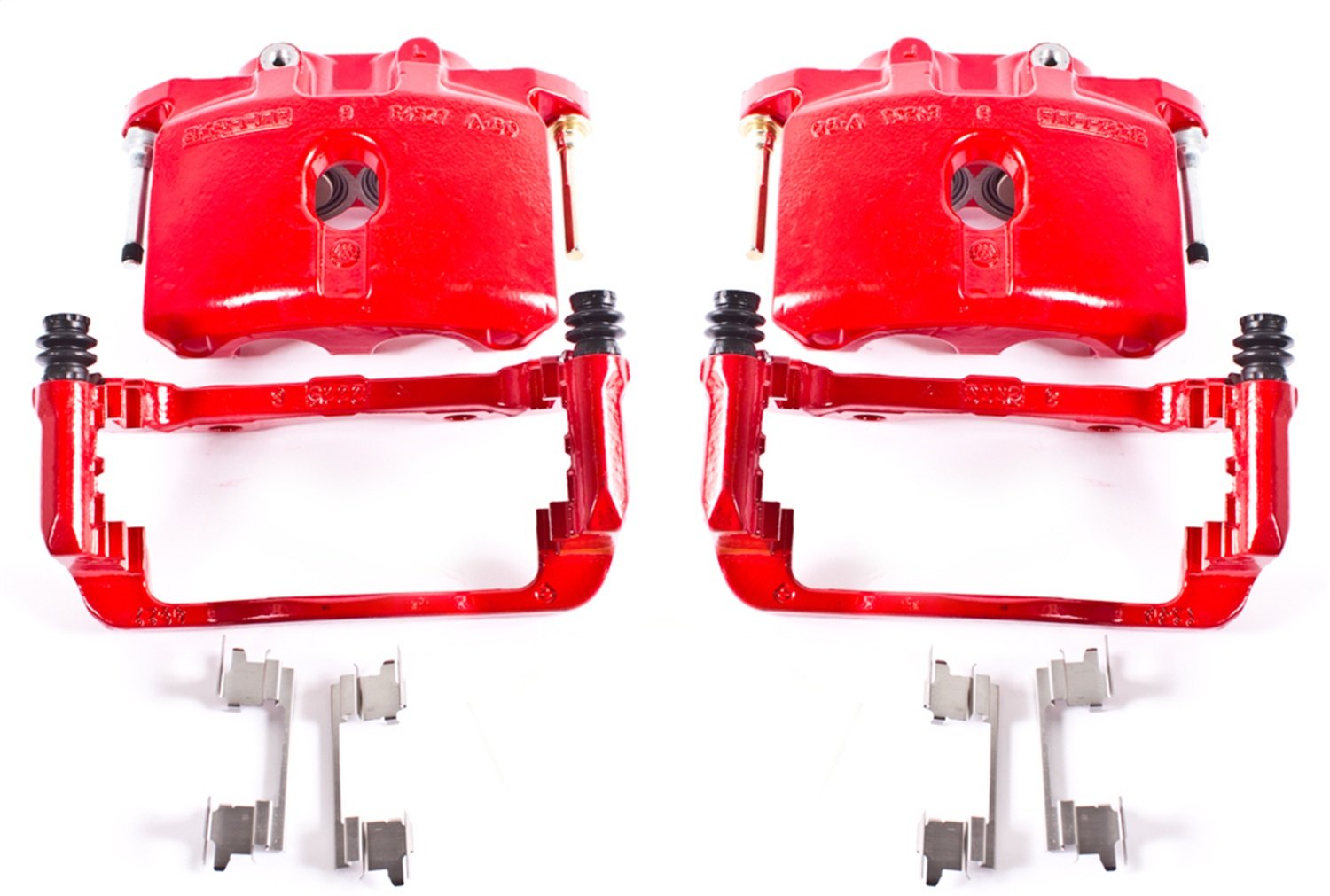 Power Stop Rear S4940 Pair of Calipers High-Temp Red Powder Coated For Escalade Avalanche 1500 Express 1500 Silverado Suburban 1500 Tahoe Savana 1500 Sierra Yukon Yukon XL 1500 [Model Specific]