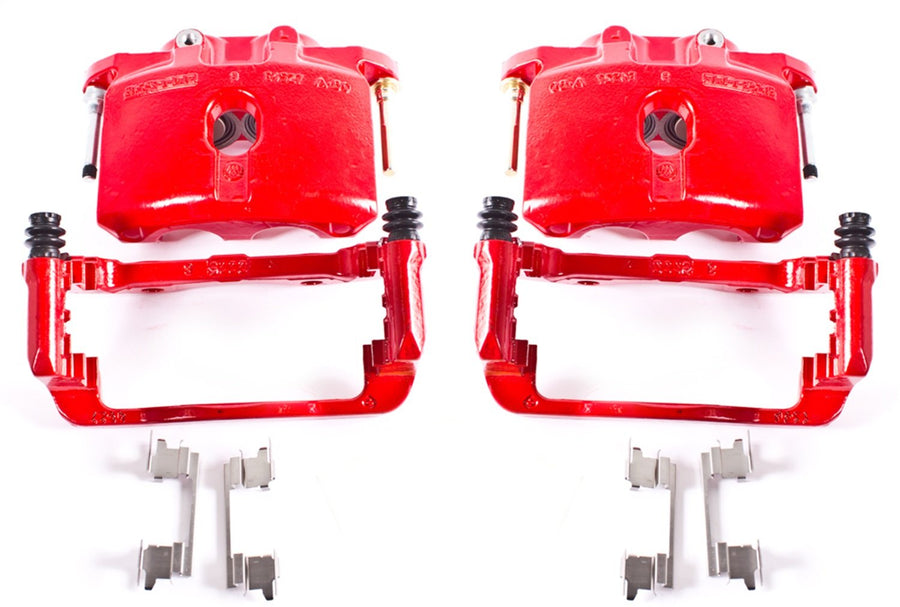 Power Stop Rear S4940 Pair of Calipers High-Temp Red Powder Coated For Escalade Avalanche 1500 Express 1500 Silverado Suburban 1500 Tahoe Savana 1500 Sierra Yukon Yukon XL 1500 [Model Specific]