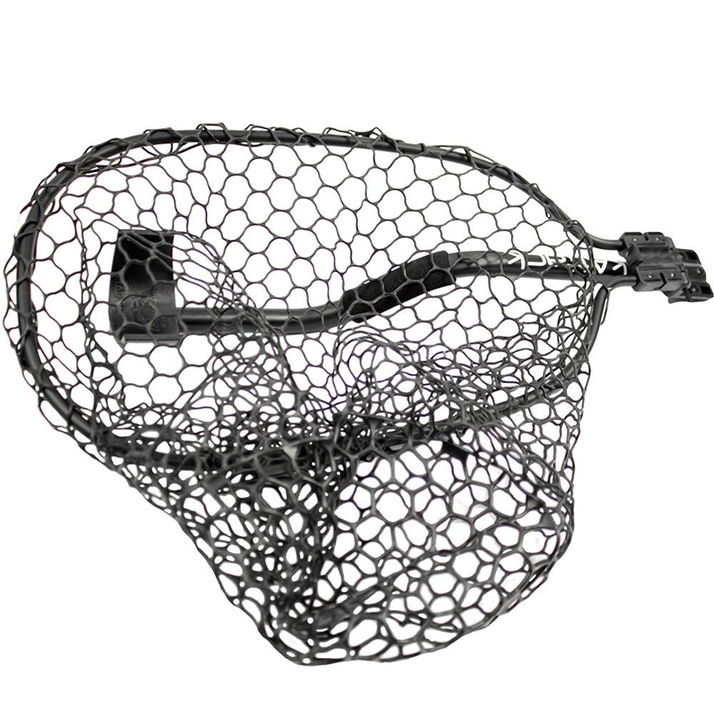 Leverage YakAttack Landing Net - 20" x 21" Hoop | Folding Rubber Net for Kayak Fishing | 47" Overall Length | Forearm Grip for Control | Compact Storage | Ideal for Bass, Trout, Catfish Fishing