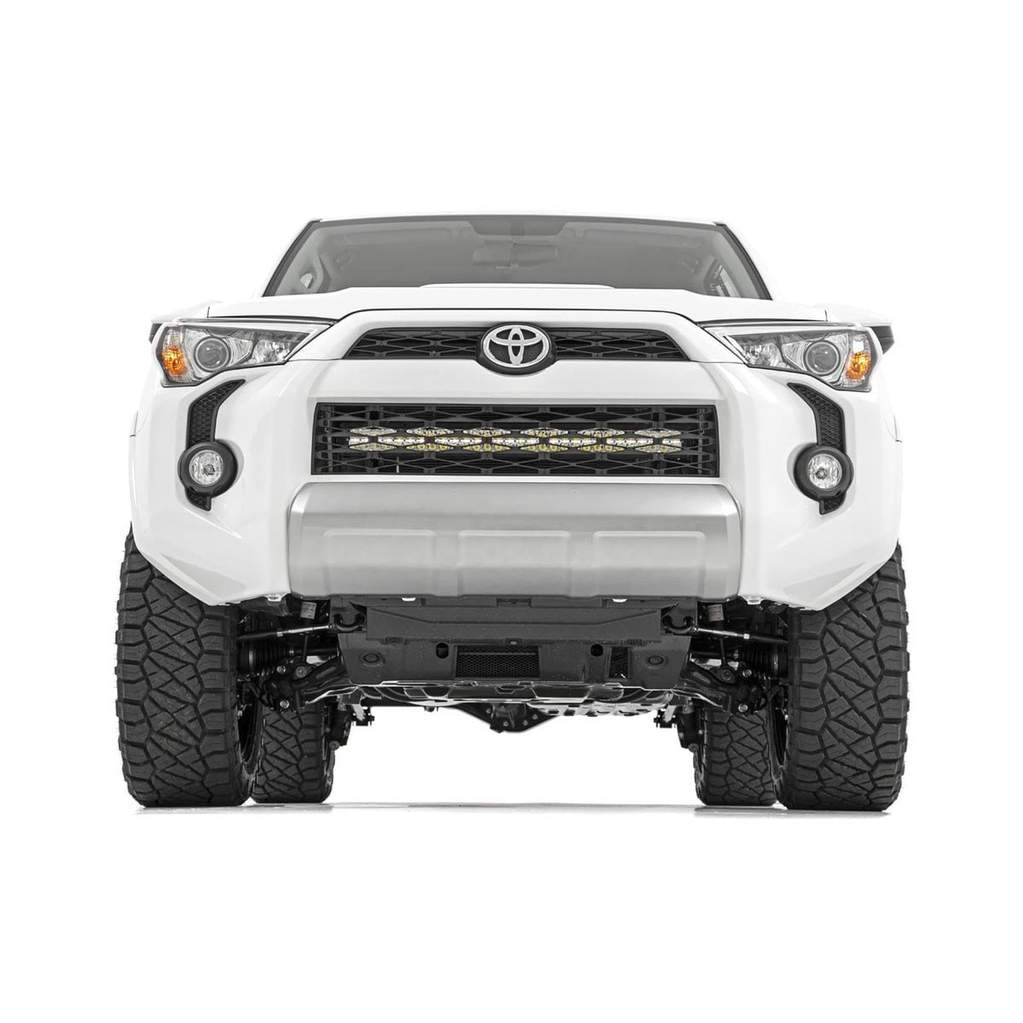 30" Rough Country Dual Row LED Light Bar Kit for Toyota 4Runner (2014–2020) - Hidden Grille Mount, 300W Spectrum Series, 27,000 Lumens, Spot & Flood Combo Beam