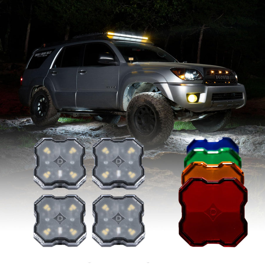 Stage Series Diode Dynamics Single Color LED Rock Light Kit (4-Pack), without Magnet Mounts
