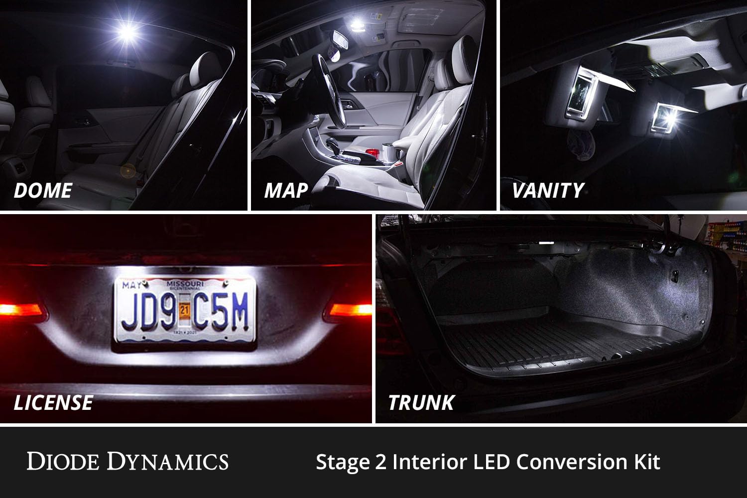 Diode Dynamics interior bulb pack LED compatible with Toyota Prius 2016-2022, Stage 2
