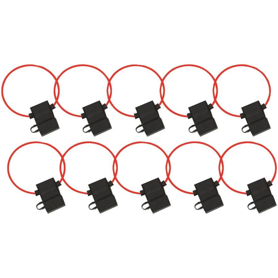 ATFH14C-10 Install Bay Waterproof ATC Fuse Holder 14 Gauge with Cover, 10-Pack