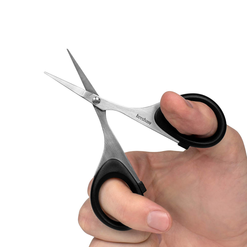 Kershaw 3 Skeeter Precision Fine Tip Scissors, Professional Grade for Fly Tying and Trimming (1216), Black, Regular